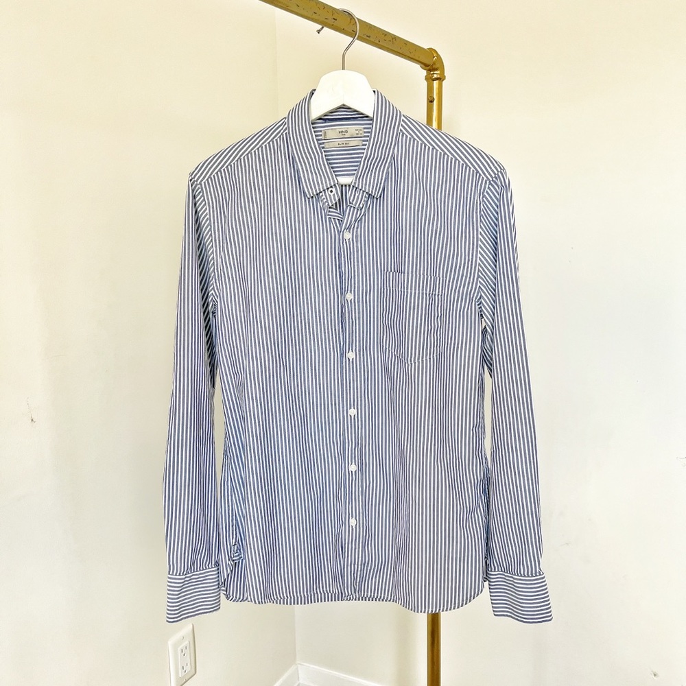 Mango striped slim-fit shirt